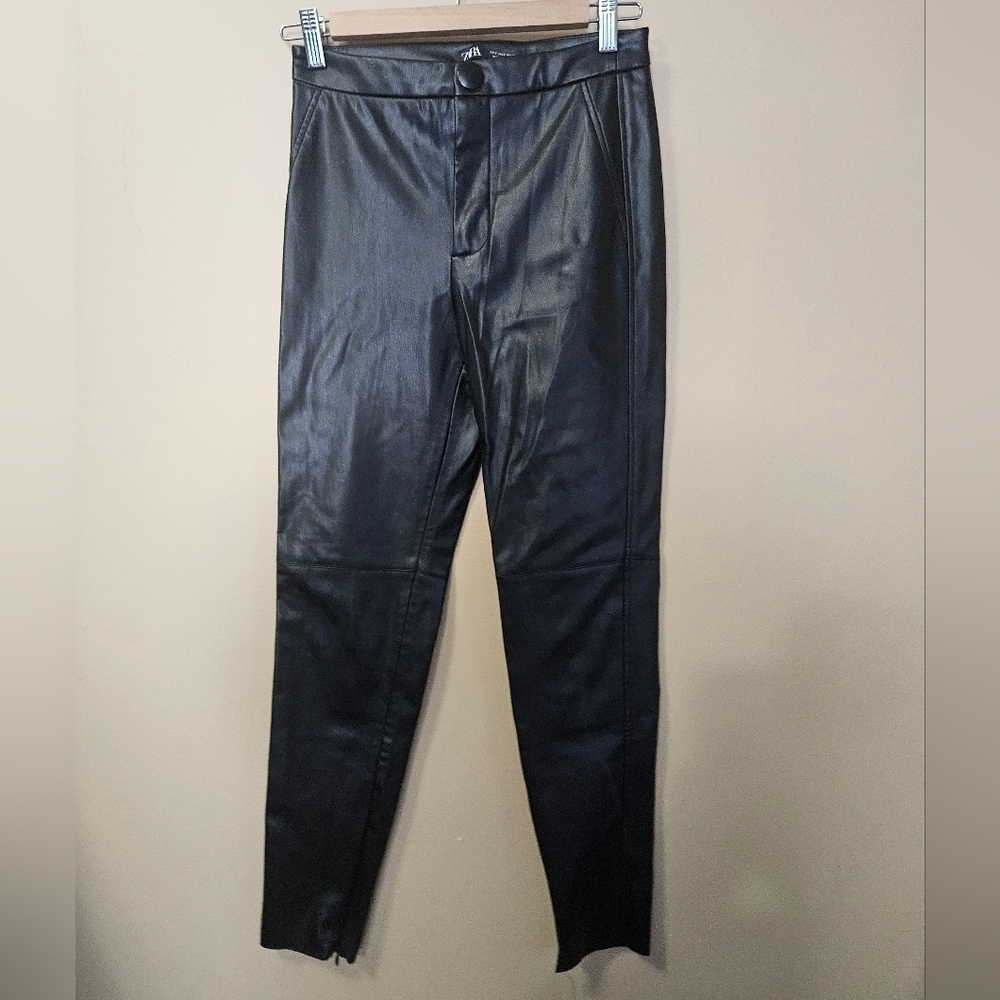 ZARA Faux Leather Pants Women's Size S